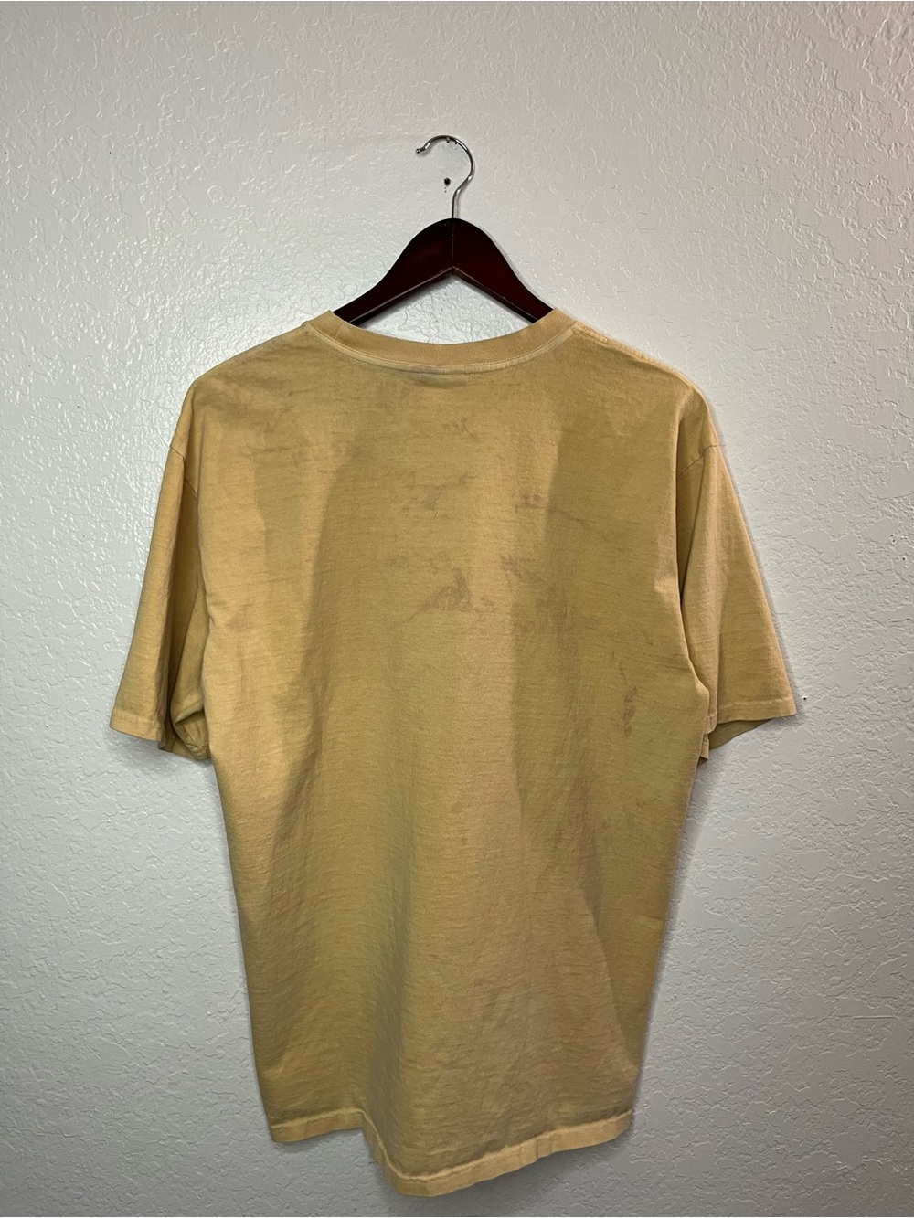 Vintage Stussy Juggler Yellow Pigment Dyed Graphic Tee Size Large - Picture 8 of 9